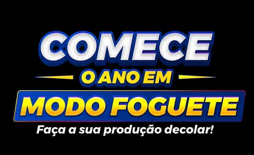 Logo da campanha Comece o ano no Modo Foguete